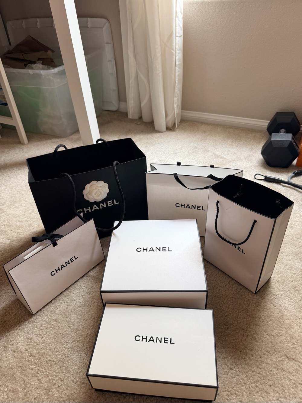 CHANEL Black & White Gift Bags and Boxes Assortment